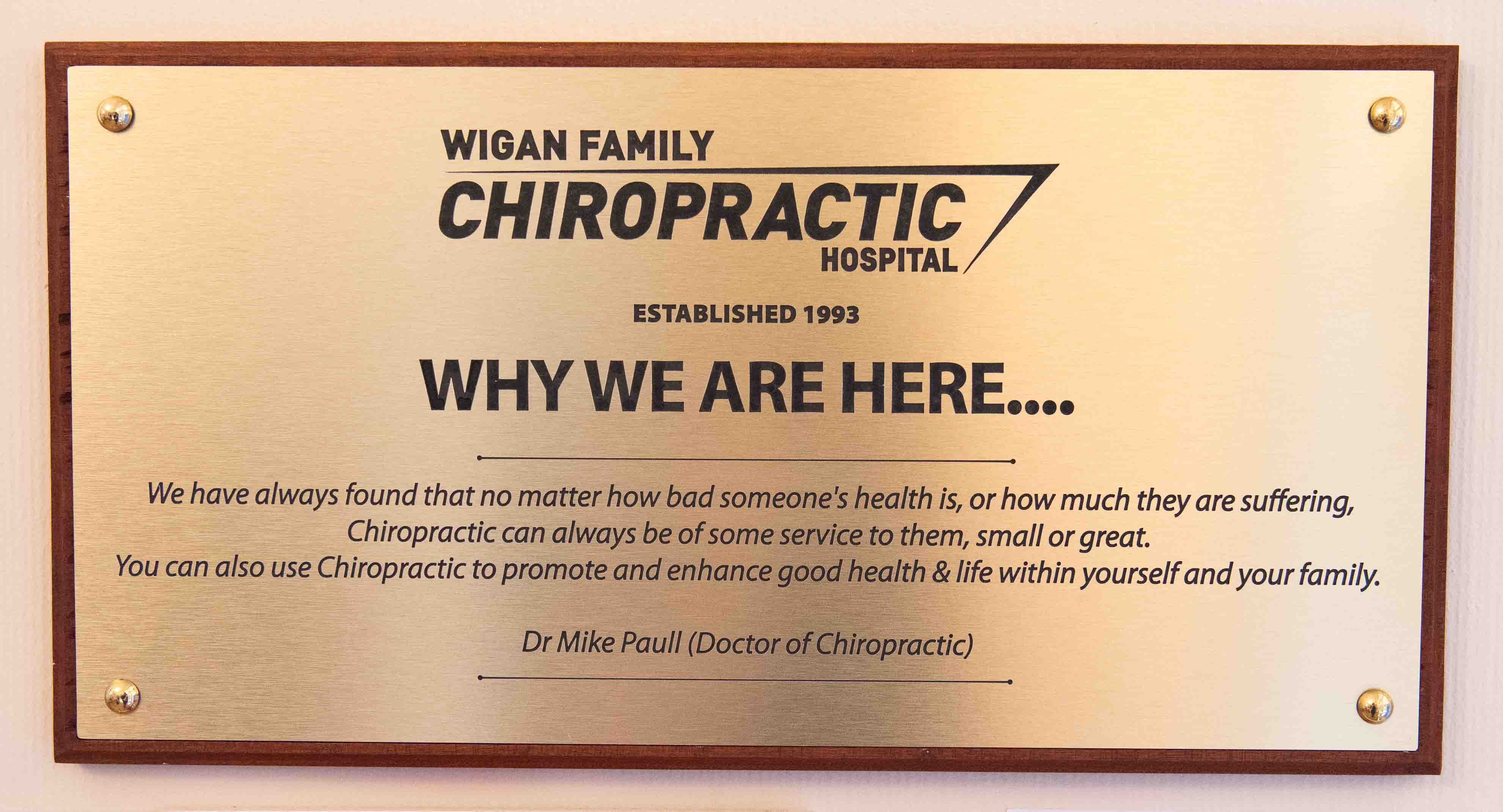 Wigan Family Chiropractic Clinic, Our Team